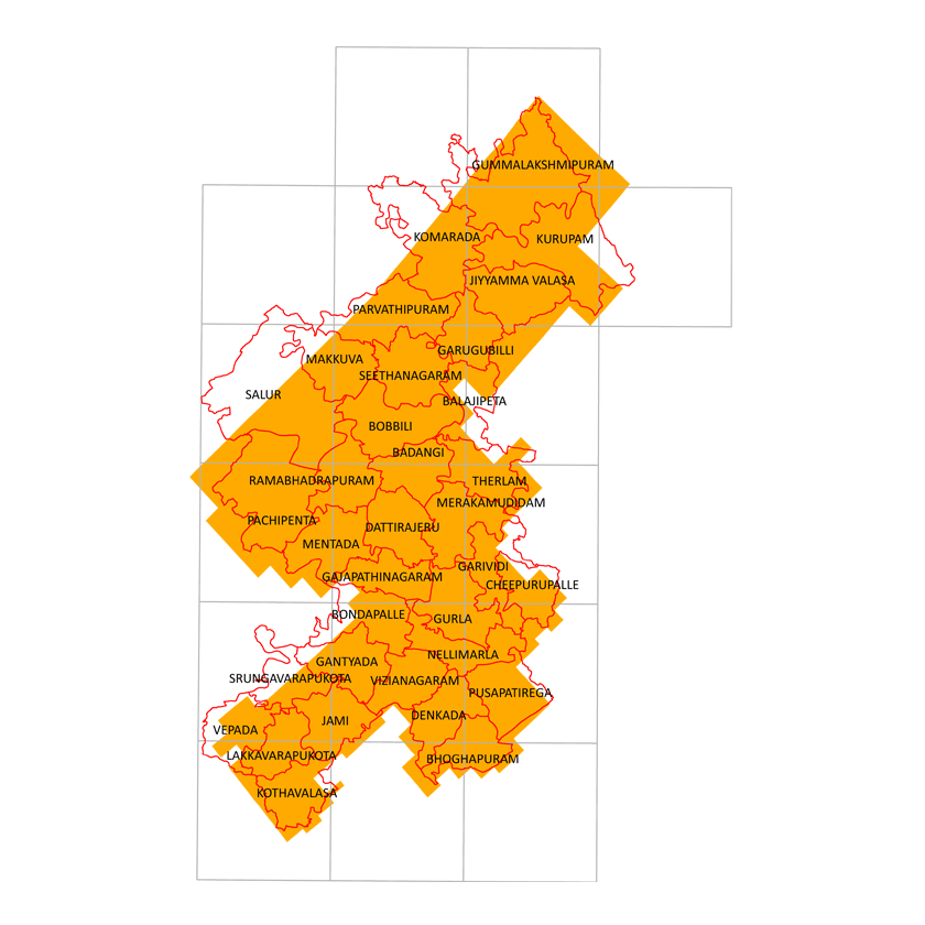 Storm surge inundation map for cyclone with wind speed